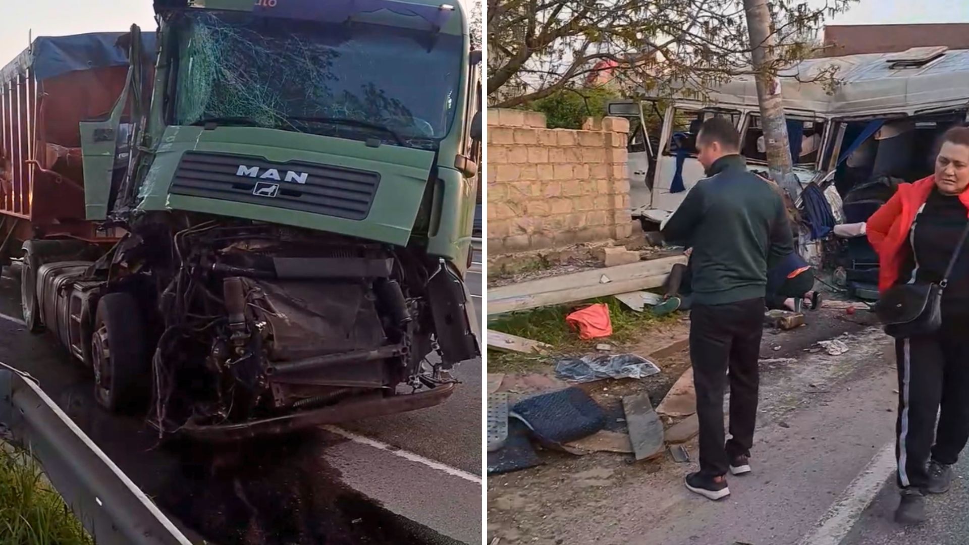 TV8 md VIDEO Accident grav la Mădgăcești Un camion și un microbuz