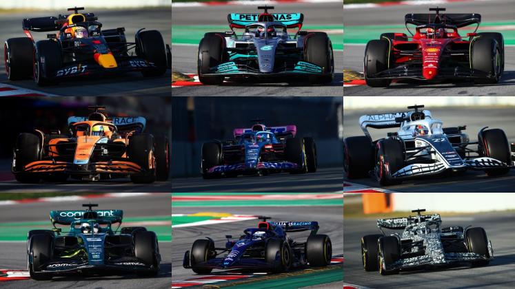f1 2022 cars collage