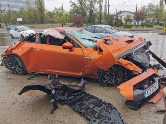 Nissan GT-R accident Craiova_5