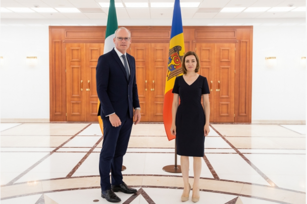 Maia Sandu și ministrul de externe al Irlandei