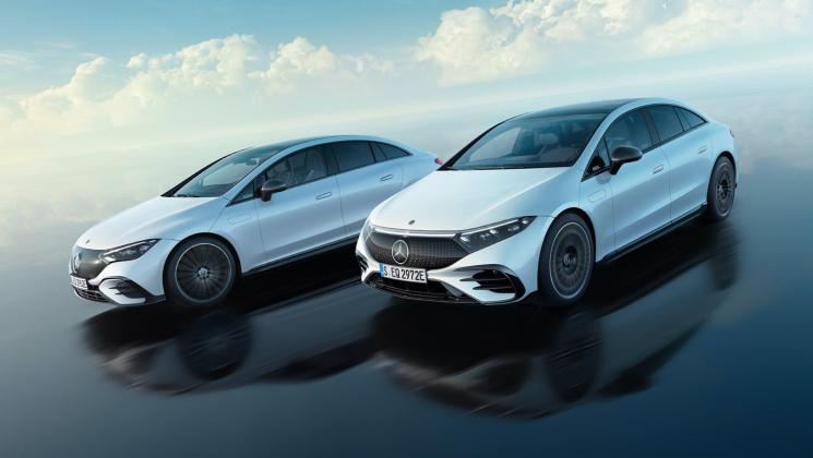 Mercedes EQE and EQS sedan