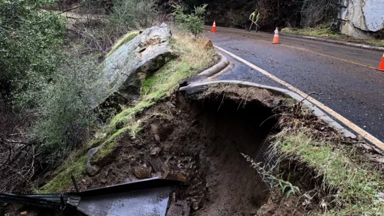 Sequoia-National-Park-road-damaged-by-California-storms