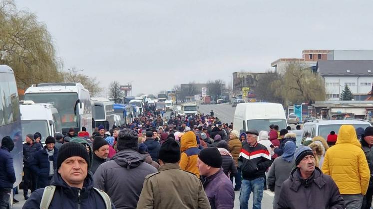 traseu blocat protestatari