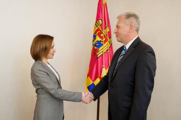 Maia Sandu și directorul Departamentului european al FMI, Alfred Kammer