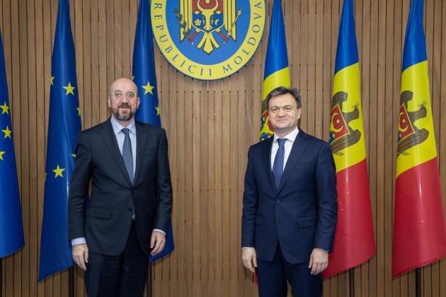 Dorin Recean și Charles Michel