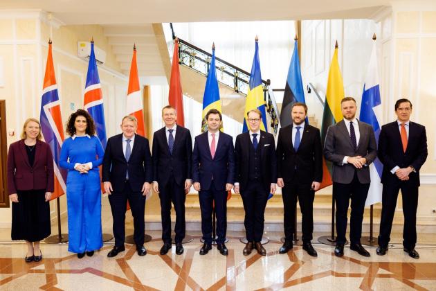 Miniștrii de externe din cadrul formatului Nordic-Baltic 8 (NB8)