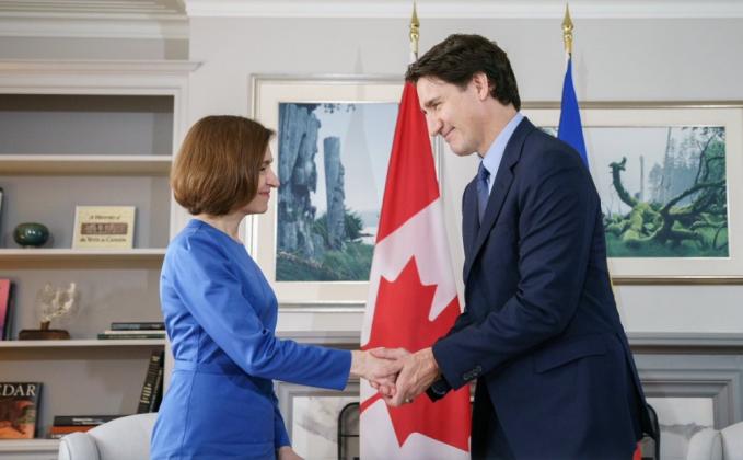 Maia Sandu și Justin Trudeau