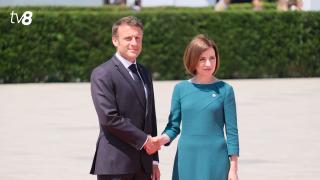 /VIDEO/ Sandu s-a întâlnit cu Macron la Paris. Președintele francez a denunțat „încercările Rusiei de a destabiliza Moldova”