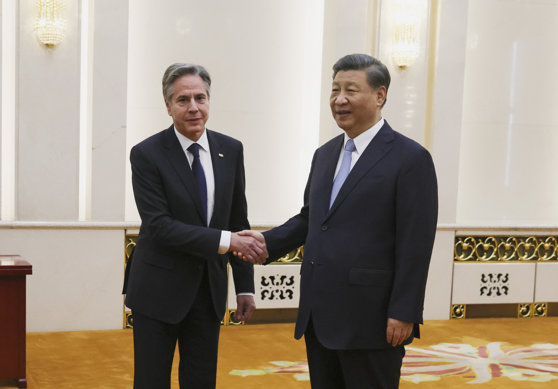 Antony Blinken și Xi Jinping