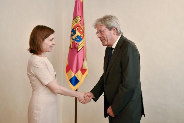 Maia Sandu și Pablo Gentiloni