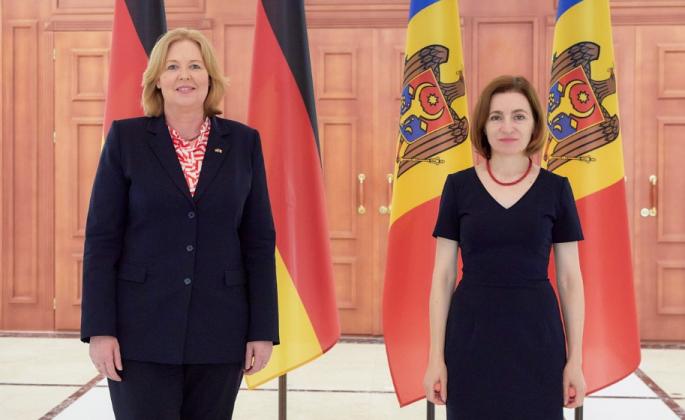 Maia Sandu și Președinta Bundestagului Republicii Federale Germania, Bärbel Bas