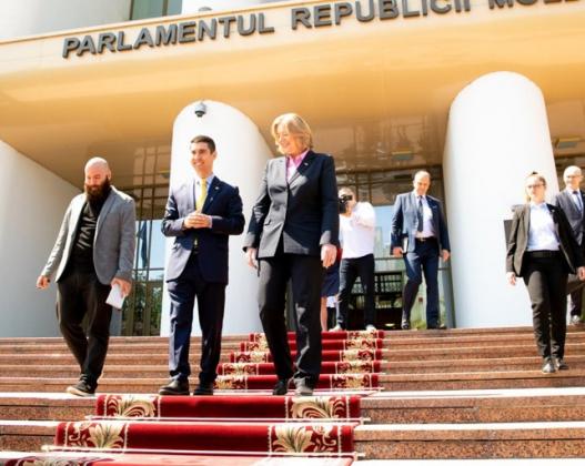 Mihail Popșoi și Președinta Bundestagului Republicii Federale Germania, Bärbel Bas