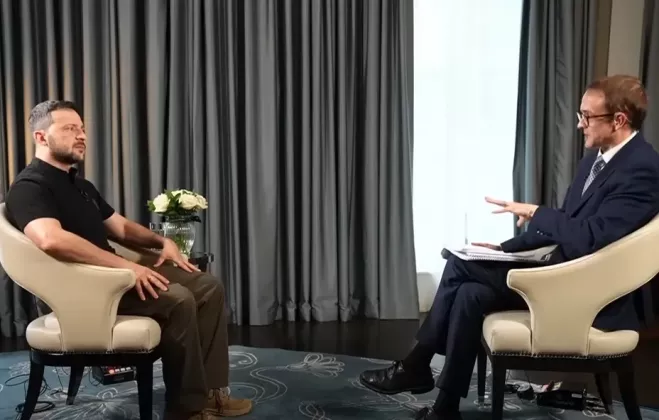Зеленский дает интервью BBC