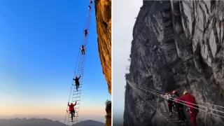 /VIDEO/ O nouă atracție turistică în China: „Nu aș încerca nici dacă mi-ar da cineva 10 milioane”