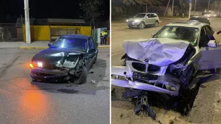 /FOTO/ Două BMW-uri nu au putut împărți drumul la Tighina: Cum s-a produs impactul