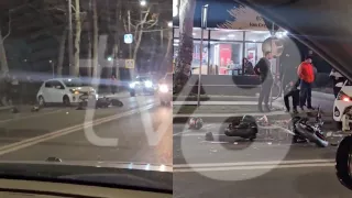 /VIDEO/ Accident violent în Chișinău: O motocicletă condusă de un minor, făcută zob. Cine a ajuns la spital