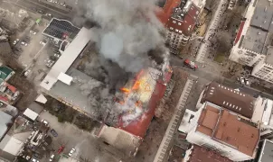 /ВИДЕО/ Пожар в центре Кишинева: на пешеходной улице загорелся ресторан