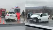 /ВИДЕО/ На мокрой дороге у Хынчешт столкнулись два авто: очевидцы опубликовали кадры с места