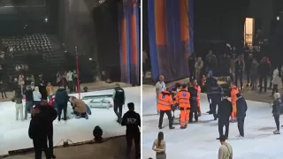 /VIDEO/ Imagini cu impact emoțional: O acrobată a căzut de la înălțime, în timpul unui spectacol la Arena Chișinău