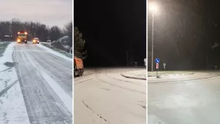 Снегопад на севере Молдовы: движение осуществляется в зимних условиях