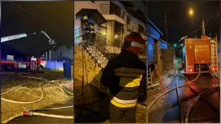 Ночной пожар в Кишинёве: горели крыши таунхаусов