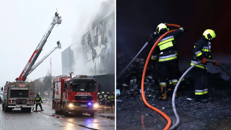 incendiu depozit