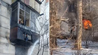 /ВИДЕО/ В Кишиневе сгорела квартира: владелец успел выбраться и не пострадал