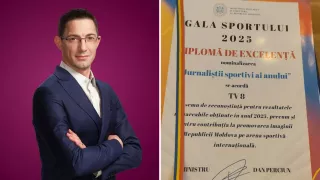 Gala Sportului la Palatul Republicii: Echipa TV8 a fost premiată cu o diplomă de excelență