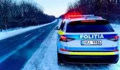 Accident cu sania la Călărași: O copilă de 7 ani a ajuns sub roțile unei mașini de poliție