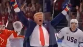 /ВИДЕО/ Трамп снова выложил ИИ-видео: на этот раз в образе хоккеиста сборной США