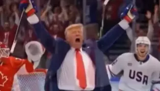 /ВИДЕО/ Трамп снова выложил ИИ-видео: на этот раз в образе хоккеиста сборной США