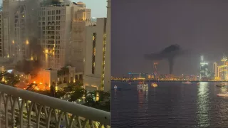 /VIDEO/ Explozie în Dubai, lângă Burj Khalifa: O rachetă iraniană a căzut în zona hotelurilor luxoase cu turiști