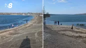 /VIDEO/ Starea de alertă de mediu nu îi sperie: Imagini cu copii jucându-se în apele Nistrului, la Dubăsari
