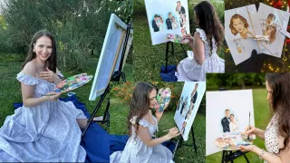 /VIDEO/ Marina Lașco, artista care aduce live painting-ul în Moldova: Picturi create în timp real la nunți și evenimente
