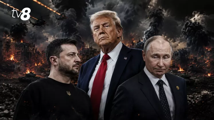 foto generată de IA Zelenski Trump Putin