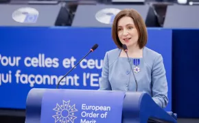 /ВИДЕО/ Майя Санду получила Европейский орден "За заслуги". Это высшая гражданская награда ЕС