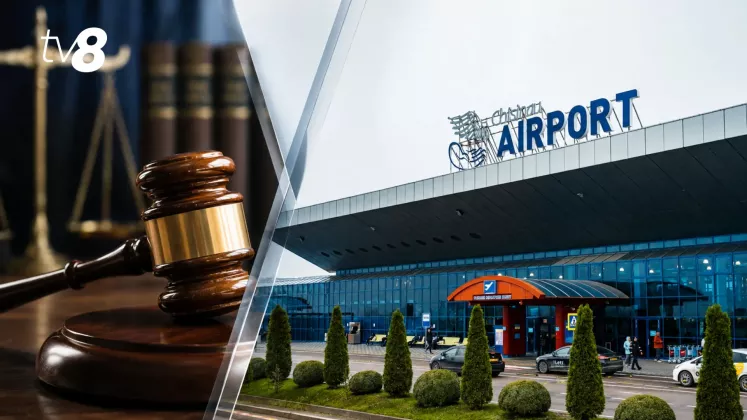 Aeroportul Chișinău judecată colaj generat de IA