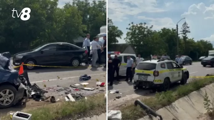 /VIDEO/ Dublă tragedie la Sîngerei: Polițiștii accidentați au murit la spital