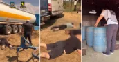 /ВИДЕО/ Тонны контрабандного спирта из Приднестровья: в Каушанском районе задержали пятерых мужчин
