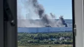 /ВИДЕО/ Украинские беспилотники утром 7 августа атаковали склад в Екатеринбурге: на месте начался пожар