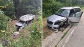 /FOTO/ Accident grav la Strășeni: Un mort și 15 răniți după impactul dintre un microbuz și un automobil