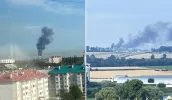 /ВИДЕО/ Украинские дроны атаковали Башкортостан: пожары на НПЗ и на складе