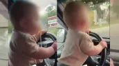 /VIDEO/ Șofer din Tiraspol, surprins la volan cu un bebeluș în brațe: Bărbatul a fost amendat