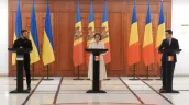 "Нам повезло с соседями": Майя Санду о визите Владимира Зеленского и Никушора Дана в Кишинев