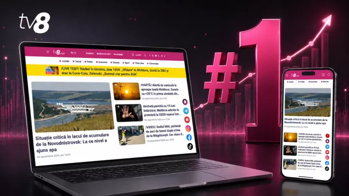  TV8.md rămâne cel mai citit site de știri din Moldova: Recordul atins în vara anului 2026