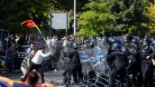 /ФОТО/ Протесты животноводов в Румынии переросли в столкновения с полицией: протестующие требуют прекратить забой овец 