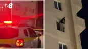 /ВИДЕО/ В Кишиневе у парка "Долина Роз" спасатели сняли мужчину с окна многоэтажки