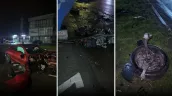 /VIDEO/ Urmărire ca în filme în Chișinău: Un Mercedes, făcut praf după ce șoferul ar fi fugit de poliție
