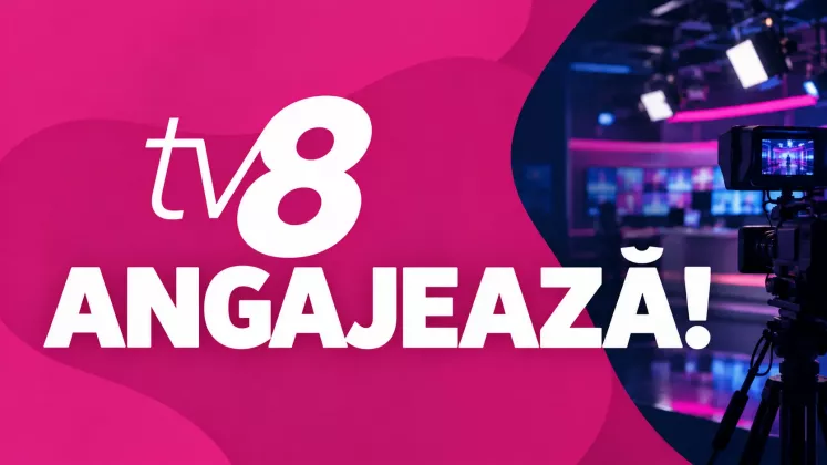 Logo tv8 și mesajul angajează