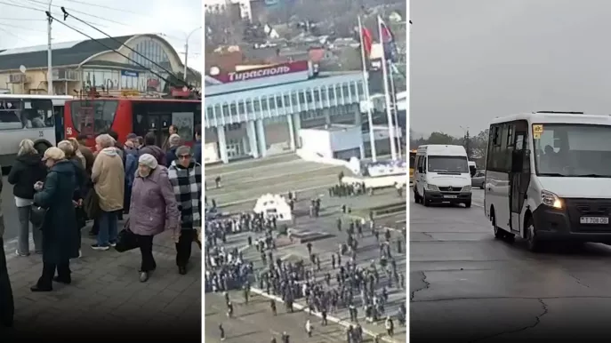 /VIDEO/ Tiraspolul mobilizează oameni la „Adunarea Poporului”: Magazine sigilate și transport organizat. Reacția Chișinăului